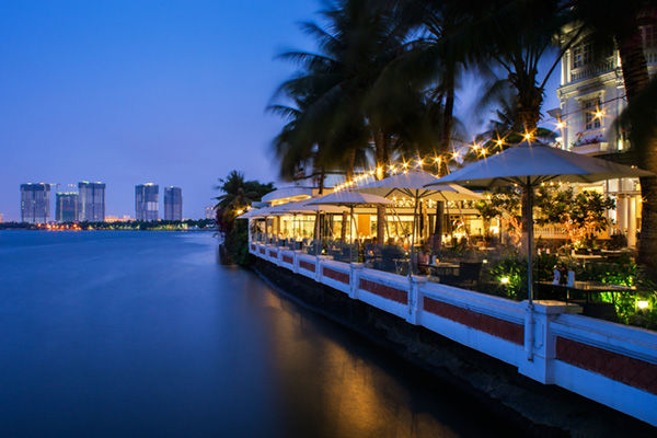 Villa Song Saigon Boutique Luxury Hotel Slider Mobile Bistro Song Vie All day dining riverside restaurant